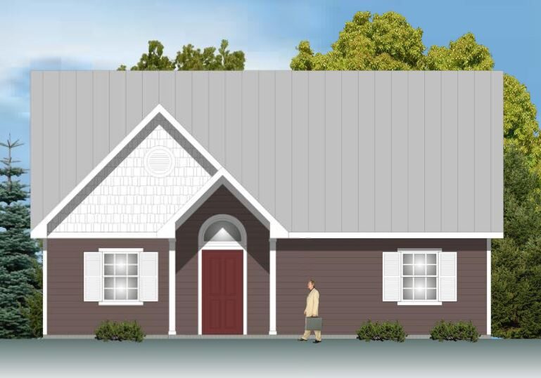 Floor plan of a 1429 Sqft 2 story home with 3 bedrooms and 2 bathrooms