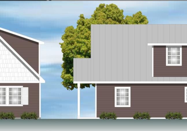 Floor plan of a 1430 Sqft 2 story home with 3 bedrooms and 2 bathrooms