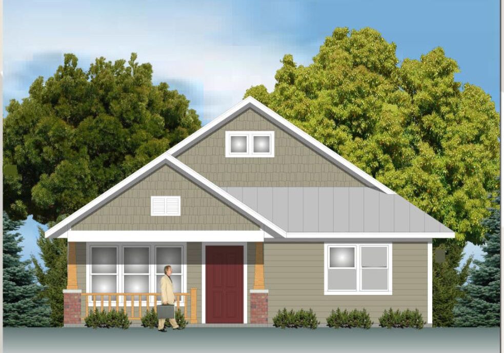 Floor plan of a 1344 Sqft home with 3 bedrooms and 2 bathrooms