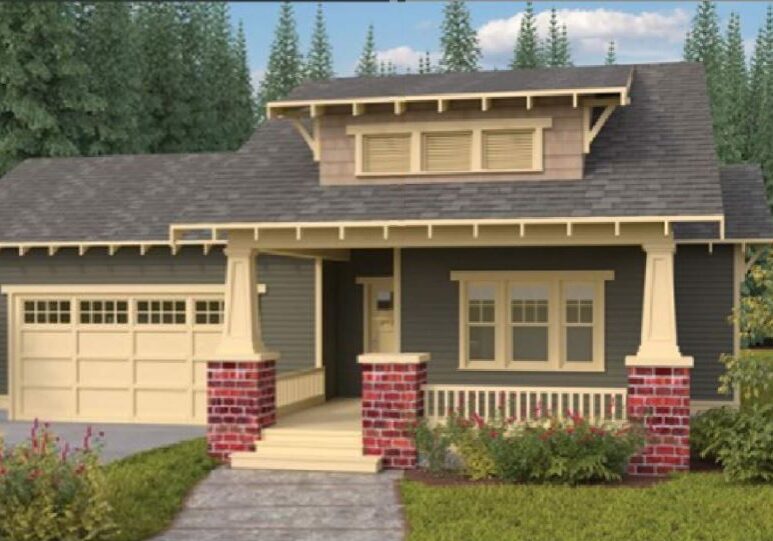 Floor plan of a 1752 Sqft home with 3 bedrooms and 3 bathrooms