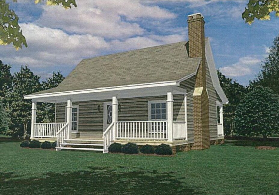 Floor plan of a 1752 Sqft home with 2 bedrooms and 1 bathroom