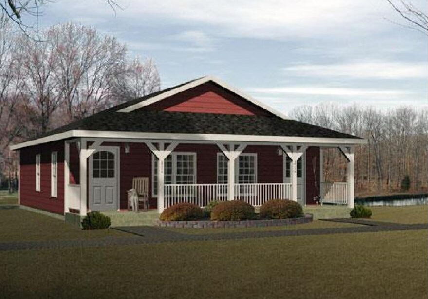 Floor plan of a 896 Sqft Duplex ADU/home with 1 bedrooms and 1 bathroom in each unit